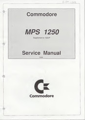 Commodore MPS 1250 Service Manual