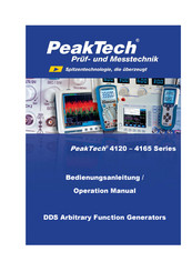 PeakTech 4120 Series Operation Manual
