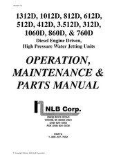 NLB 1312D Operation Maintenance & Parts Manual
