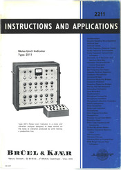 BRUEL & KJAER 2211 Instructions And Applications