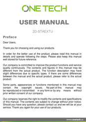 One Tech 2D-STAEXTU User Manual