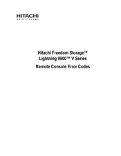 Hitachi Freedom Storage Lightning 9900 V series Error Code List