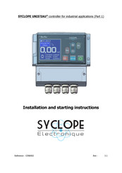 SYCLOPE UNIS'EAU Installation And Starting Instructions