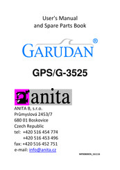 Anita Garudan GPS/G-3525 Series User's Manual And Spare Parts Book