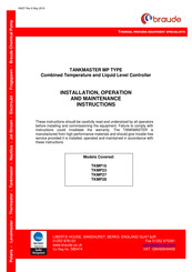 braude TANKMASTER MP TKMP16 Installation, Operation And Maintenance Instructions