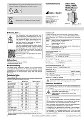 Camille Bauer SINEAX V604s Safety Instructions