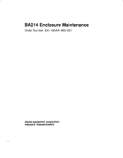 Digital Equipment BA214 Maintenance Manual