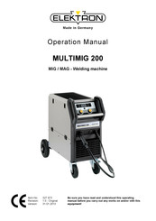 Elektron MULTIMIG 200 Operation Manual