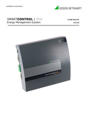 Gossen MetraWatt SMARTCONTROL ECS Installation Instructions Manual