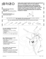 Brizo Siderna 68480 LHP Series Manual