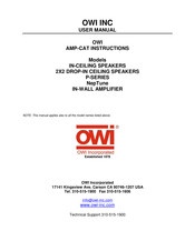 OWI P Series User Manual