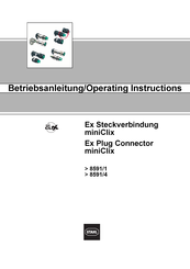 Stahl Ex Plug Connector miniClix Operating Instructions Manual