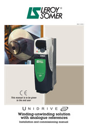 Leroy Somer unidrive sp Installation And Commissioning Manual