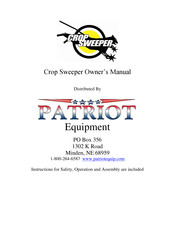 Patriot Crop Sweeper Owner's Manual
