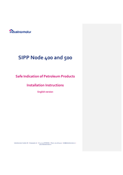 Industriarmatur SIPP Node 400 Installation Instructions Manual