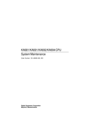DEC KA694 System Maintenance