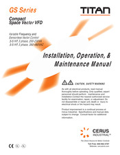 Cerus Industrial Titan CI-001-GS4 Installation, Operation & Maintenance Manual