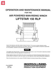 Ingersoll-Rand LIFTSTAR 150 RLP Operating And Maintenance Manual