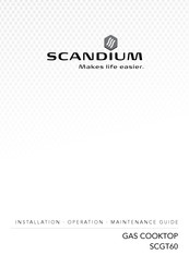 Scandium SCGT60 Installation, Operation, Maintenance Manual