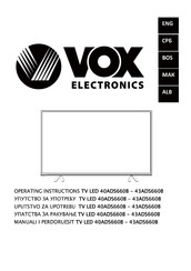 VOX electronics 40ADS660B Operating Instructions Manual