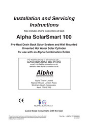 Alpha SolarSmart 100 Installation And Servicing Instructions