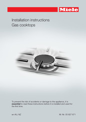 Miele KM 360-1 G Installation Instructions Manual