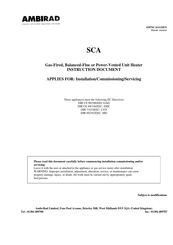 Ambirad SCA 100 Installation, Commissioning, Servicing