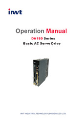 INVT DA180-S1R3SG0 Operation Manual