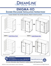 DreamLine ENIGMA-XO Installation Instructions Manual