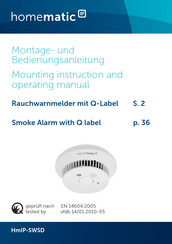 HomeMatic HmIP-SWSD Mounting Instruction And Operating Manual