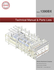 Atlanta Attachment Company 1390BX Technical Manual & Parts Lists