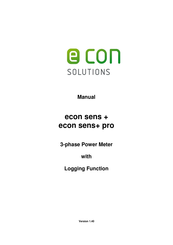 Econ sens+ pro Manual