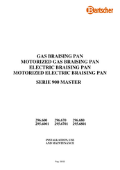 Bartscher 295.6001 Installation, Use And Maintenance Manual