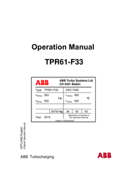 ABB TPR61-F33 Operation Manual