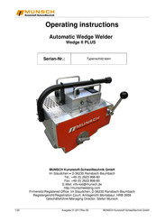 Munsch Wedge It PLUS Operating Instructions Manual