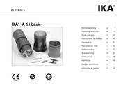 IKA A11 basic Operating Instructions Manual