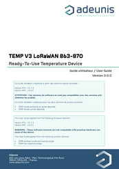 Adeunis RF TEMP V3 Sigfox RC1 User Manual