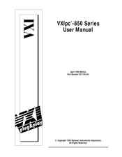 National Instruments VXIpc-850 Series User Manual
