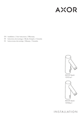 Hans Grohe AXOR Starck 10101 1 Series Installation/User Instructions/Warranty