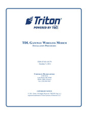 TDL Triton Gateway Installation Procedures Manual