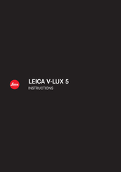 Leica V Lux 5 Manuals Manualslib