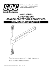 Sdc S6800 Series Installation Instructions And Owner Care Manual