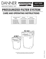 Danner PONDMASTER HAMPTON PF900 Series Care And Operating Instructions