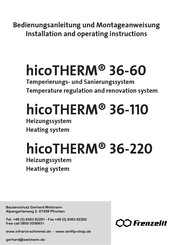 frenzelit hicoTHERM 36-60 Installation And Operating Instructions Manual