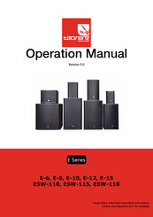 EXEL Tecnare E-10 Operation Manual