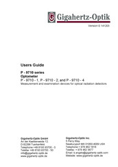 Gigahertz-Optik P-9710-4 User Manual