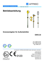 afriso GWG 23-Wa Operating Instructions Manual