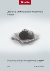 Miele FNS 28463 E ed/cs Operating And Installation Instructions