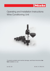 Miele KWT 2601 Vi Operating And Installation Instructions