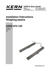 KERN KFA 6000V20 Installation Instructions Manual